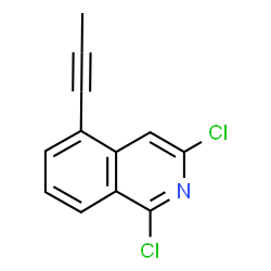 ChemSpider 2D Image | 1,3-Dichloro-5-(1-propyn-1-yl)isoquinoline | C12H7Cl2N