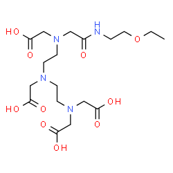 ChemSpider 2D Image | N-{2-[Bis(carboxymethyl)amino]ethyl}-N-{2-[(carboxymethyl){2-[(2-ethoxyethyl)amino]-2-oxoethyl}amino]ethyl}glycine | C18H32N4O10