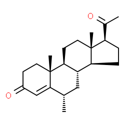ChemSpider 2D Image | 6?-methylprogesterone | C22H32O2