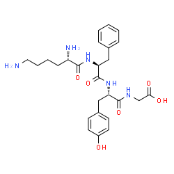 ChemSpider 2D Image | L-Lysyl-L-phenylalanyl-L-tyrosylglycine | C26H35N5O6
