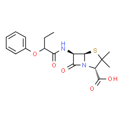 ChemSpider 2D Image | Propicillin | C18H22N2O5S