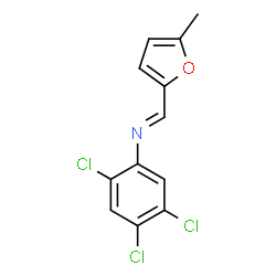 ChemSpider 2D Image | (E)-1-(5-Methyl-2-furyl)-N-(2,4,5-trichlorophenyl)methanimine | C12H8Cl3NO