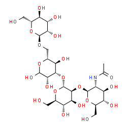 ChemSpider 2D Image | 2-Acetamido-2-deoxy-beta-D-glucopyranosyl-(1->2)-alpha-D-mannopyranosyl-(1->3)-[alpha-D-mannopyranosyl-(1->6)]-D-mannopyranose | C26H45NO21
