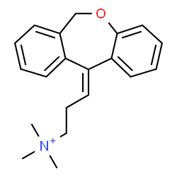 ChemSpider 2D Image | (3E)-3-(Dibenzo[b,e]oxepin-11(6H)-ylidene)-N,N,N-trimethyl-1-propanaminium | C20H24NO