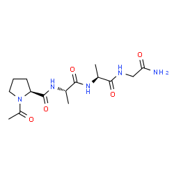 ChemSpider 2D Image | 1-Acetyl-L-prolyl-L-alanyl-L-alanylglycinamide | C15H25N5O5
