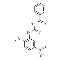 ChemSpider 2D Image | N-[(2-Methoxy-5-nitrophenyl)carbamothioyl]benzamide | C15H13N3O4S