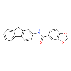 ChemSpider 2D Image | N-(9H-Fluoren-2-yl)-1,3-benzodioxole-5-carboxamide | C21H15NO3