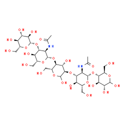 ChemSpider 2D Image | N-[(2S,3R,4R,5S,6R)-4-{[(3R,4S,5S,6R)-5-{[(2S,3R,4R,5S,6R)-3-Acetamido-5-hydroxy-6-(hydroxymethyl)-4-{[(2R,3R,4S,5S,6R)-3,4,5-trihydroxy-6-(hydroxymethyl)tetrahydro-2H-pyran-2-yl]oxy}tetrahydro-2H-pyr
an-2-yl]oxy}-2,4-dihydroxy-6-(hydroxymethyl)tetrahydro-2H-pyran-3-yl]oxy}-5-hydroxy-6-(hydroxymethyl)-2-{[(2R,3S,4R,5R)-4,5,6-trihydroxy-2-(hydroxymethyl)tetrahydro-2H-pyran-3-yl]oxy}tetrahydro-2H-pyr
an-3-yl]acetamide | C34H58N2O26