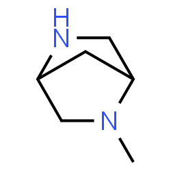 ChemSpider 2D Image | 2-Methyl-2,5-diazabicyclo[2.2.1]heptane | C6H12N2
