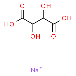 ChemSpider 2D Image | Butanedioic acid, 2,3-dihydroxy-, sodium salt (1:1) | C4H6NaO6