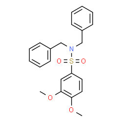 ChemSpider 2D Image | N,N-Dibenzyl-3,4-dimethoxybenzenesulfonamide | C22H23NO4S