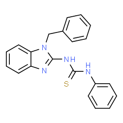 ChemSpider 2D Image | 1-(1-Benzyl-1H-benzimidazol-2-yl)-3-phenylthiourea | C21H18N4S