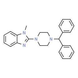 ChemSpider 2D Image | 2-[4-(Diphenylmethyl)-1-piperazinyl]-1-methyl-1H-benzimidazole | C25H26N4