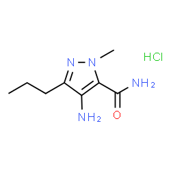 ChemSpider 2D Image | 4-Amino-1-methyl-3-propyl-1H-pyrazole-5-carboxamide hydrochloride (1:1) | C8H15ClN4O