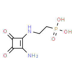 ChemSpider 2D Image | {2-[(2-Amino-3,4-dioxo-1-cyclobuten-1-yl)amino]ethyl}phosphonic acid | C6H9N2O5P