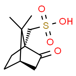 ChemSpider 2D Image | [(1R,4R)-7,7-Dimethyl-2-oxobicyclo[2.2.1]hept-1-yl]methanesulfonic acid | C10H16O4S