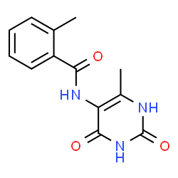 ChemSpider 2D Image | 2-Methyl-N-(6-methyl-2,4-dioxo-1,2,3,4-tetrahydro-5-pyrimidinyl)benzamide | C13H13N3O3