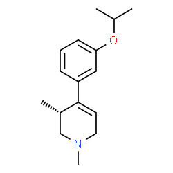 ChemSpider 2D Image | (R)-4-(3-Isopropoxyphenyl)-1,3-dimethyl-1,2,3,6-tetrahydropyridine | C16H23NO