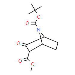 ChemSpider 2D Image | 3-Oxo-7-azabicyclo[2.2.1]heptane-2,7-dicarboxylic acid 7-tert-butyl 2-methyl ester | C13H19NO5