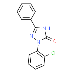 ChemSpider 2D Image | 2-(2-Chlorophenyl)-5-phenyl-1,2-dihydro-3H-1,2,4-triazol-3-one | C14H10ClN3O