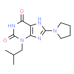 ChemSpider 2D Image | 3-isobutyl-8-pyrrolidinoxanthine | C13H19N5O2
