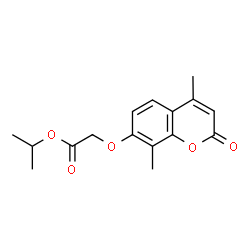 ChemSpider 2D Image | Isopropyl [(4,8-dimethyl-2-oxo-2H-chromen-7-yl)oxy]acetate | C16H18O5