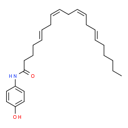 ChemSpider 2D Image | (5E,8Z,11Z,14E)-N-(4-Hydroxyphenyl)-5,8,11,14-icosatetraenamide | C26H37NO2
