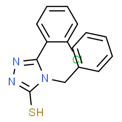 ChemSpider 2D Image | 4-Benzyl-5-(2-chloro-phenyl)-4H-[1,2,4]triazole-3-thiol | C15H12ClN3S