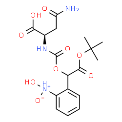 ChemSpider 2D Image | N~2~-[(1-{2-[Hydroxy(oxido)-lambda~5~-azanyl]phenyl}-2-[(2-methyl-2-propanyl)oxy]-2-oxoethoxy)carbonyl]-D-asparagine | C17H23N3O9