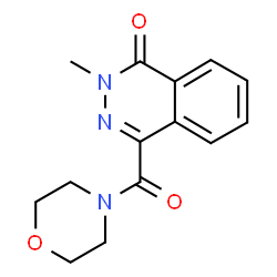 ChemSpider 2D Image | 2-Methyl-4-(4-morpholinylcarbonyl)-1(2H)-phthalazinone | C14H15N3O3
