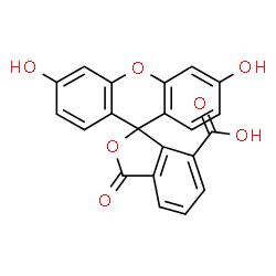 ChemSpider 2D Image | 3',6'-Dihydroxy-3-oxo-3H-spiro[2-benzofuran-1,9'-xanthene]-7-carboxylic acid | C21H12O7