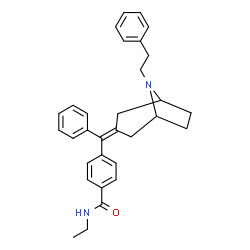 ChemSpider 2D Image | N-ethyl-4-((8-phenethyl-8-azabicyclo(3.2.1)oct-3-ylidene)phenylmethyl)benzamide | C31H34N2O