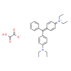 ChemSpider 2D Image | 4-{[4-(Diethylamino)phenyl](phenyl)methylene}-N,N-diethyl-2,5-cyclohexadien-1-iminium hydrogen oxalate | C29H34N2O4
