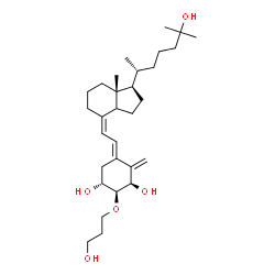 ChemSpider 2D Image | (1R,2S,3R,5E,7Z,14xi)-2-(3-Hydroxypropoxy)-9,10-secocholesta-5,7,10-triene-1,3,25-triol | C30H50O5