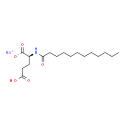 ChemSpider 2D Image | sodium hydrogen N-(1-oxododecyl)-L-glutamate | C17H30NNaO5