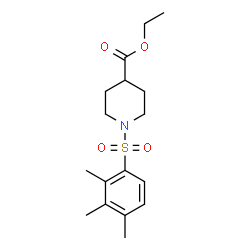 ChemSpider 2D Image | Ethyl 1-[(2,3,4-trimethylphenyl)sulfonyl]-4-piperidinecarboxylate | C17H25NO4S