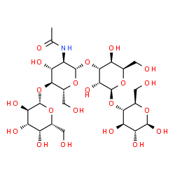 ChemSpider 2D Image | beta-D-Galactopyranosyl-(1->4)-2-acetamido-2-deoxy-beta-D-glucopyranosyl-(1->3)-beta-D-gulopyranosyl-(1->4)-beta-D-glucopyranose | C26H45NO21