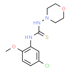 ChemSpider 2D Image | 1-(5-Chloro-2-methoxyphenyl)-3-(4-morpholinyl)thiourea | C12H16ClN3O2S