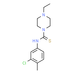 ChemSpider 2D Image | N-(3-Chloro-4-methylphenyl)-4-ethyl-1-piperazinecarbothioamide | C14H20ClN3S