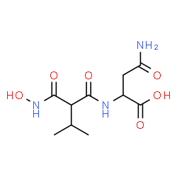ChemSpider 2D Image | N~2~-[2-(Hydroxycarbamoyl)-3-methylbutanoyl]asparagine | C10H17N3O6