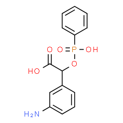 ChemSpider 2D Image | (3-Aminophenyl){[hydroxy(phenyl)phosphoryl]oxy}acetic acid | C14H14NO5P
