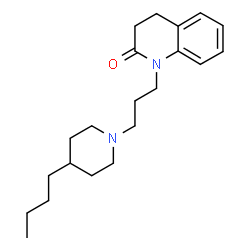 ChemSpider 2D Image | 1-[3-(4-Butyl-1-piperidinyl)propyl]-3,4-dihydro-2(1H)-quinolinone | C21H32N2O