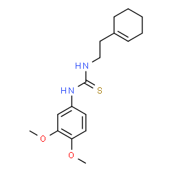ChemSpider 2D Image | 1-[2-(1-Cyclohexen-1-yl)ethyl]-3-(3,4-dimethoxyphenyl)thiourea | C17H24N2O2S