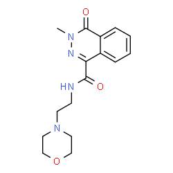 ChemSpider 2D Image | 3-Methyl-N-[2-(4-morpholinyl)ethyl]-4-oxo-3,4-dihydro-1-phthalazinecarboxamide | C16H20N4O3