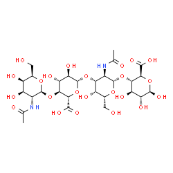 ChemSpider 2D Image | 2-Acetamido-2-deoxy-beta-D-galactopyranosyl-(1->4)-beta-D-glucopyranuronosyl-(1->3)-2-acetamido-2-deoxy-beta-D-galactopyranosyl-(1->4)-beta-D-glucopyranuronic acid | C28H44N2O23