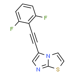 ChemSpider 2D Image | 5-[(2,6-Difluorophenyl)ethynyl]imidazo[2,1-b][1,3]thiazole | C13H6F2N2S