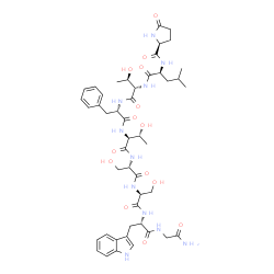 ChemSpider 2D Image | PYR-LEU-THR-PHE-THR-SER-SER-TRP-GLY-NH2 | C47H65N11O14
