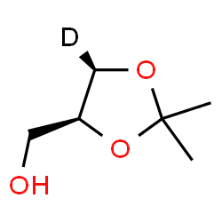 ChemSpider 2D Image | [(4S,5R)-2,2-Dimethyl(5-~2~H_1_)-1,3-dioxolan-4-yl]methanol | C6H11DO3