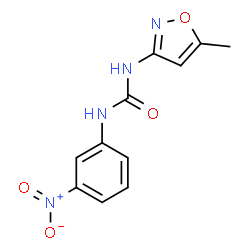 ChemSpider 2D Image | 1-(5-Methyl-1,2-oxazol-3-yl)-3-(3-nitrophenyl)urea | C11H10N4O4