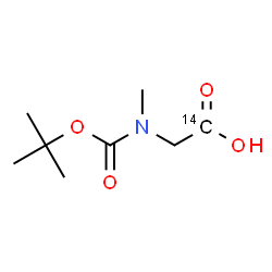 ChemSpider 2D Image | N-Methyl-N-{[(2-methyl-2-propanyl)oxy]carbonyl}(1-~14~C)glycine | C714CH15NO4